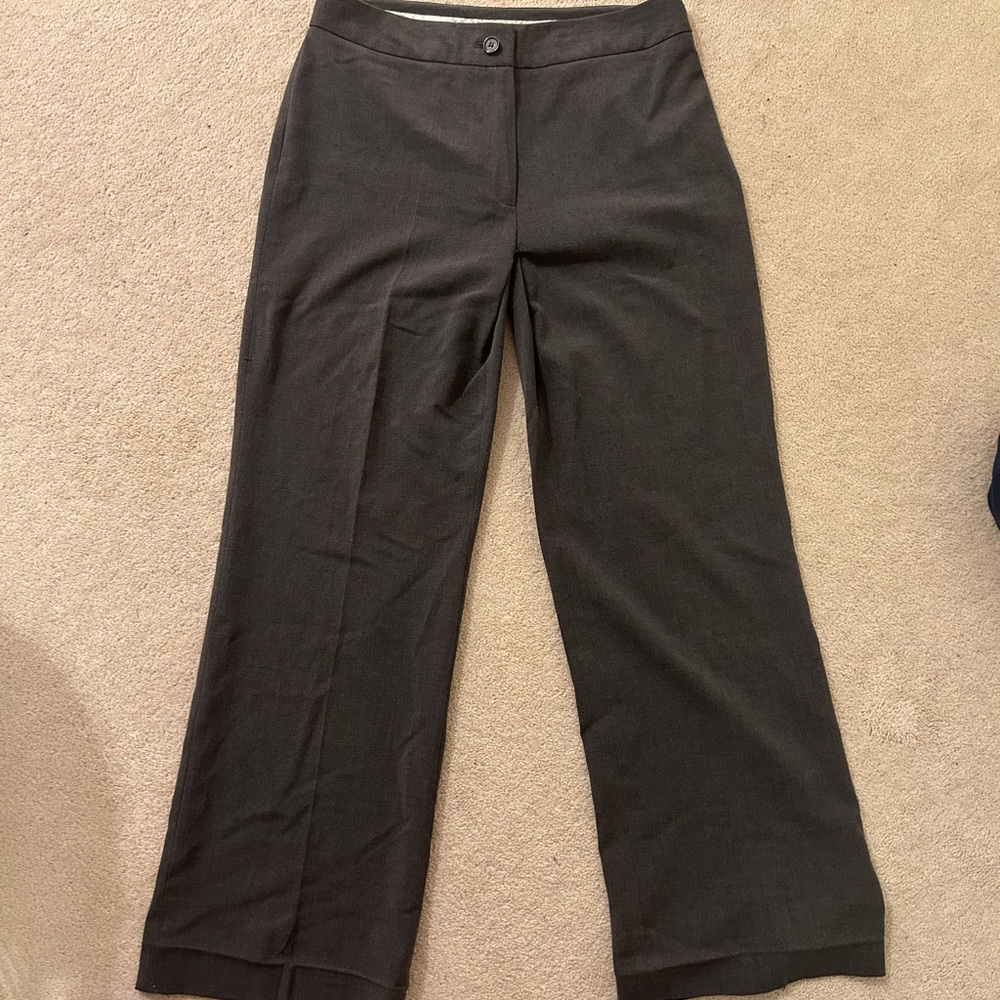 vintage low-rise grey trousers